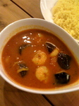 ナスとエビの東南アジア風カレー